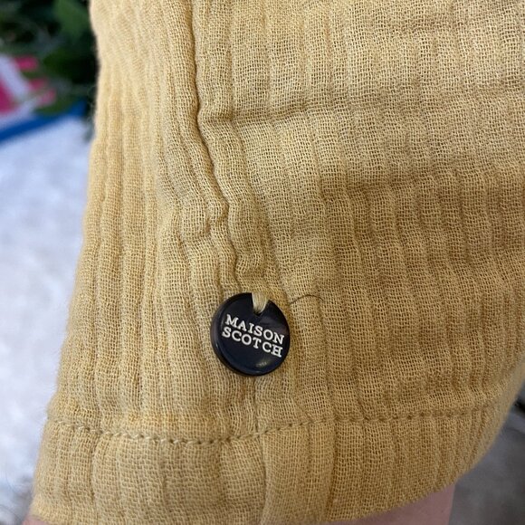 Scotch and Soda Deep Yellow 100% Cotton Top-Sz L - Picture 6 of 8